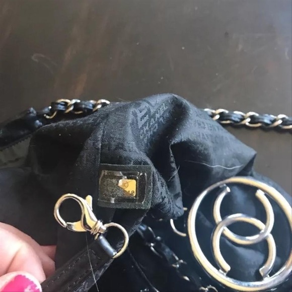 Chanel coco cabas XL black tote/shoulder bag vinyl/patent retail 2.6k RARE - Picture 9 of 12